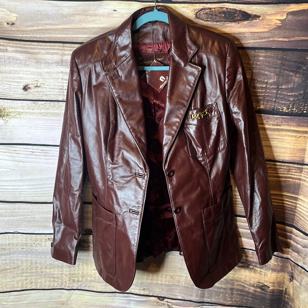 Etienne Aigner leather blazer WITH TAGS